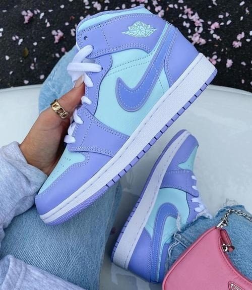 Giày Nike Air Jordan 1 Mid 'Purple Pulse' 554724-500 - Ảnh 5