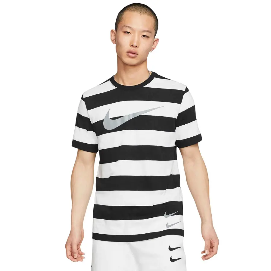 Áo Nike Swoosh Stripe T Shirt CQ5196-100 - Ảnh 3