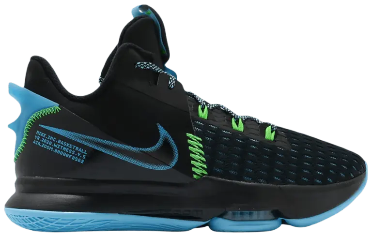 Giày Nike LeBron Witness 5 EP 'Black Light Blue Fury' CQ9381-004