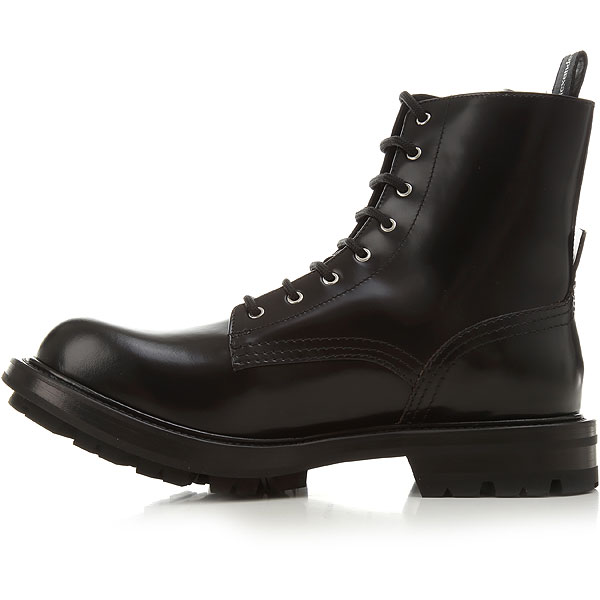 Giày Alexander McQueen Worker Boot Black 651621-WHZ80-1000 - Ảnh 4