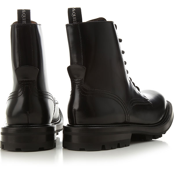 Giày Alexander McQueen Worker Boot Black 651621-WHZ80-1000 - Ảnh 3