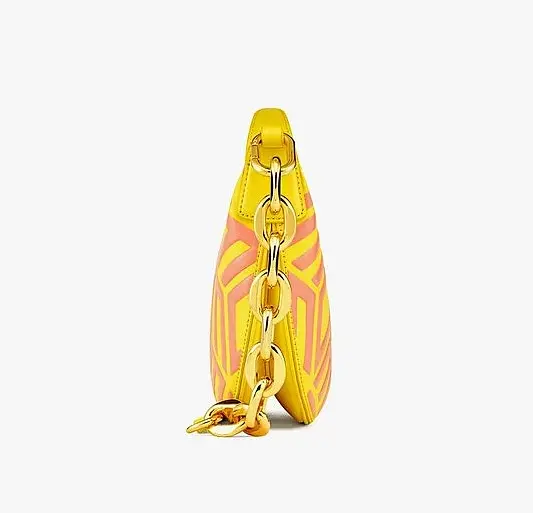 Alternative view of Túi MCM Crescent Hobo in Cubic Logo Leather MWHCSCK01Y3001