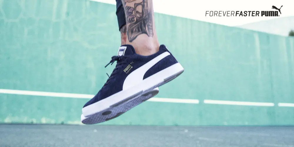 Alternative view of Giày Puma Suede 'Blue White' 356414-28