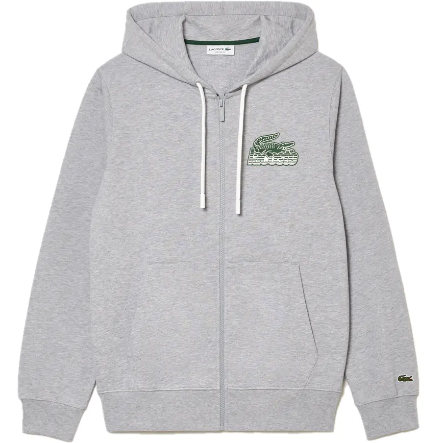Áo Lacoste Fleece Hood Zip-up 'Grey' SH5088-53G-CCA