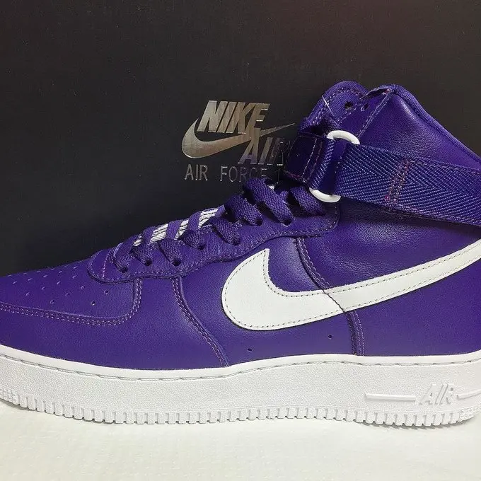 Giày Nike Air Force 1 High Retro QS Purple White 823297-500 - Ảnh 3