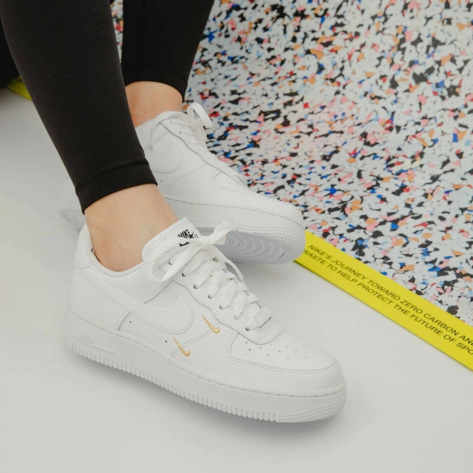 Giày Nike Wmns Air Force 1 '07 Essential 'White Metallic Gold' CT1989-100 - Ảnh 5