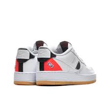 Giày Nike NBA x Air Force 1 LV8 1 HO20 GS 'White Bright Crimson' CT3842-101 - Ảnh 3