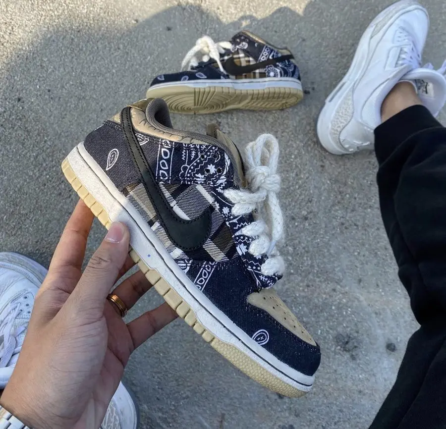 Giày Travis Scott x SB Dunk Low PRM QS 'Cactus Jack - Special Box' CT5053-001 - Ảnh 4