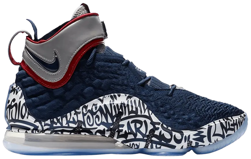 Giày Nike LeBron 17 EP 'Cold Blue Graffiti' CT6052-400