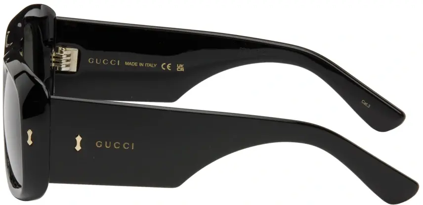 Kính Gucci Rectangular Sunglasses 'Black' GG1080S-001-56 - Ảnh 3
