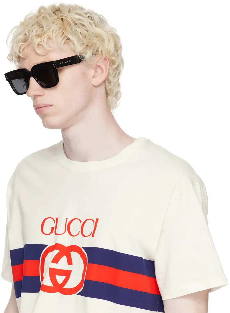 Kính Gucci Rectangular Sunglasses 'Black' GG1084S 001 54 - Ảnh 4