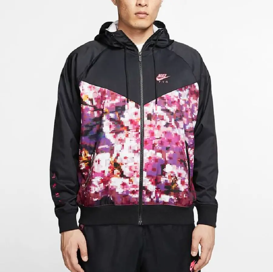 Áo Nike Tokyo Floaral Woven Jacket Black CU4032-016 - Ảnh 5