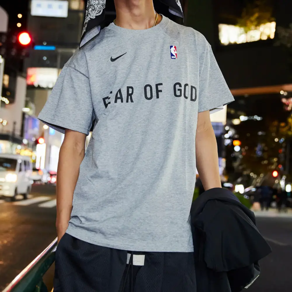 Áo Nike X Fear Of God x NBA NRG Tee Grey CU4699 063 - Ảnh 3