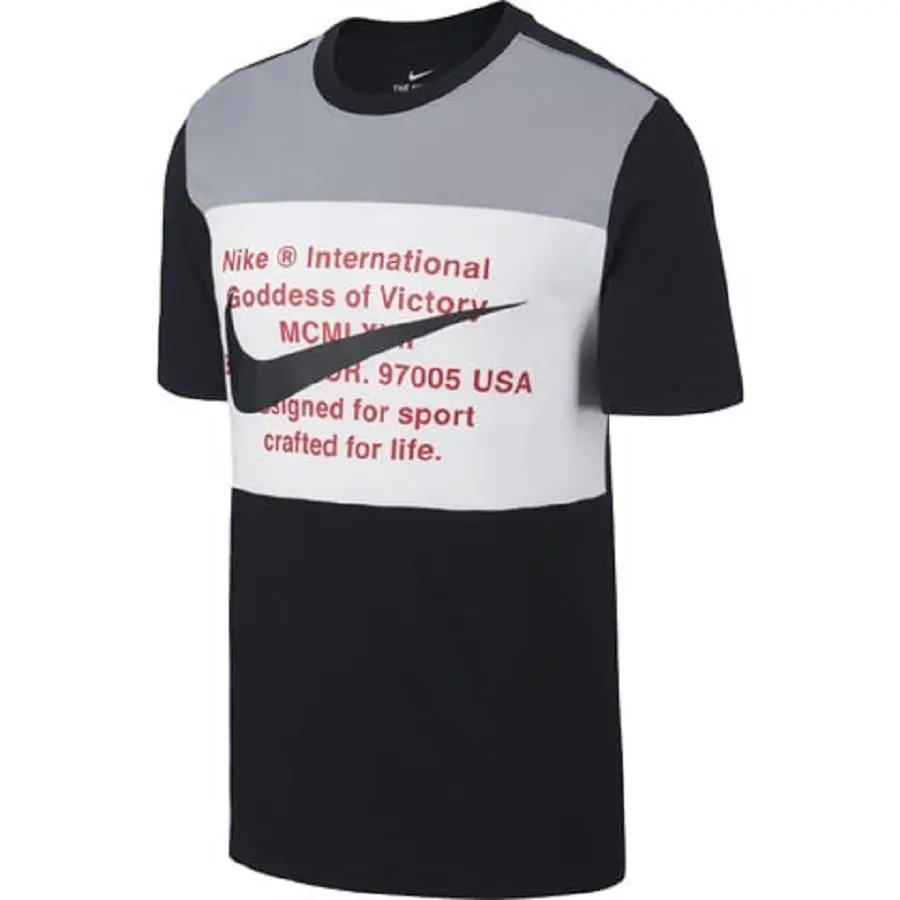 Áo Nike Sportswear Shortsleeve Shirt ‘BlackGreyWhite’ CU9736-013