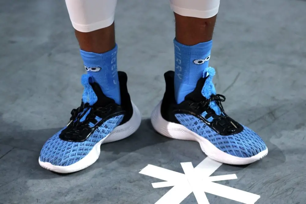 Giày Under Armour Curry Flow 9 'Sesame Street Cookie Monster' GS 3024249-404 - Ảnh 5
