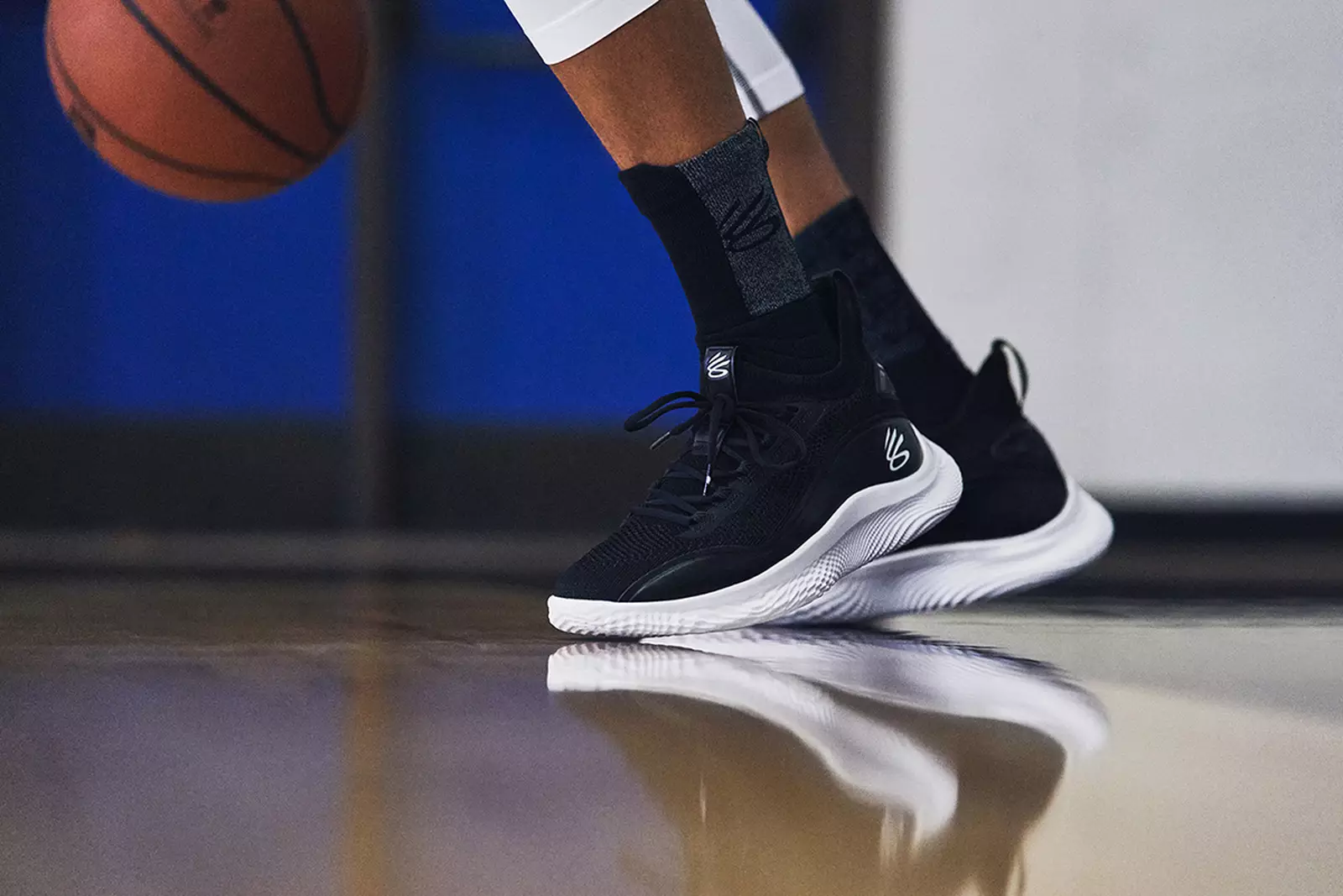 Giày Under Armour Curry Flow 8 'Black White' GS 3023527-002 - Ảnh 3