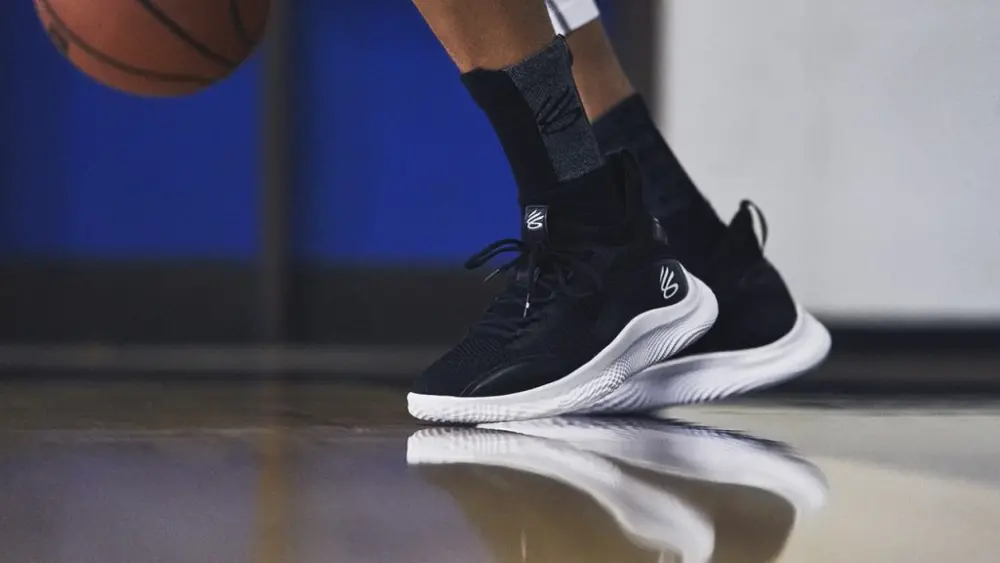 Giày Under Armour Curry Flow 8 NM 'Black White' 3024785-010 - Ảnh 5