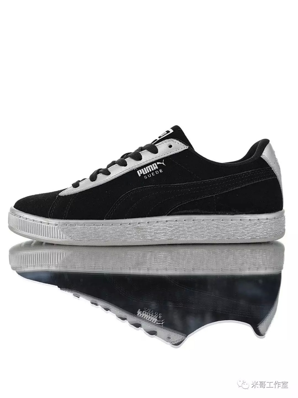 Giày Puma Suede Classic Metallic 'Black Grey' 367397-03 - Ảnh 4