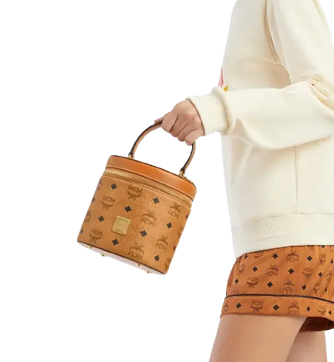 Alternative view of Túi MCM Cylinder Crossbody Visetos 'Cognac' MWRAACG01CO001