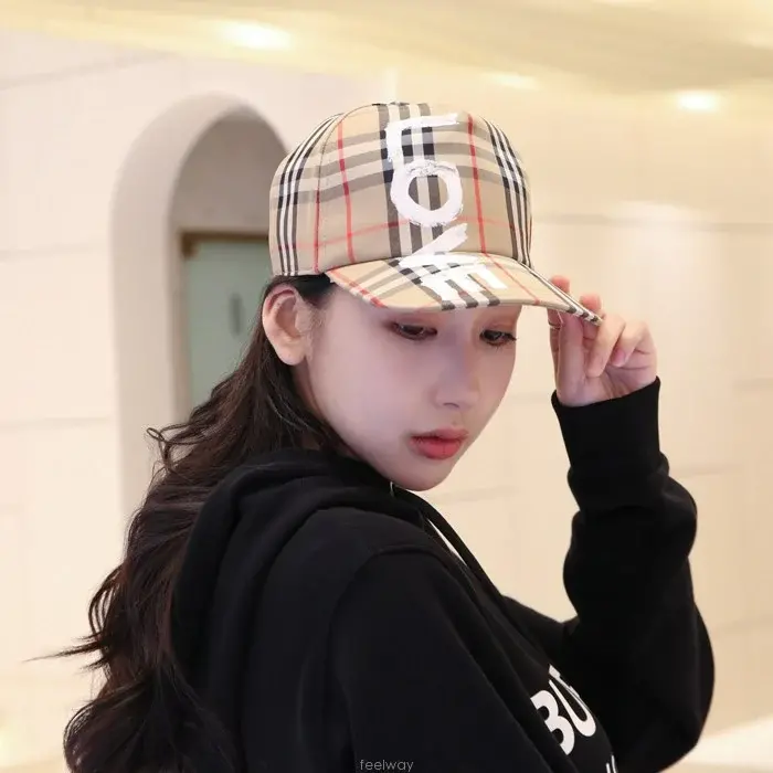 Mũ Burberry Checked Baseball Cap 'Beige' 8037789 - Ảnh 3