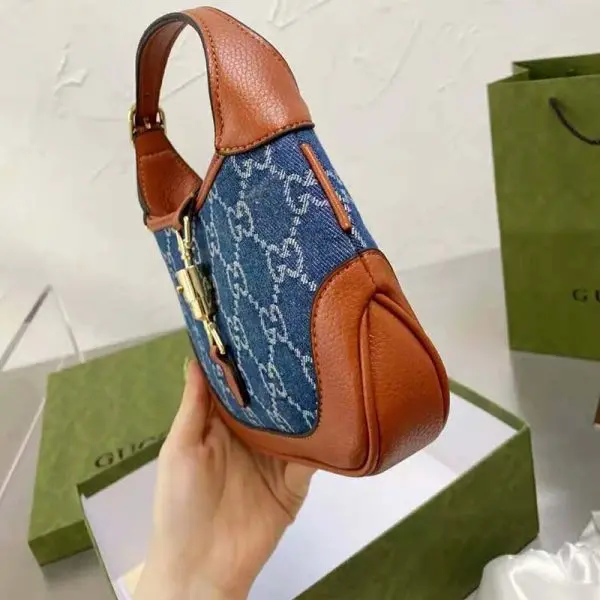 Túi Gucci Blue Jackie 1961 Mini Cross Body Bag 637092-2KQGG-8375 - Ảnh 4