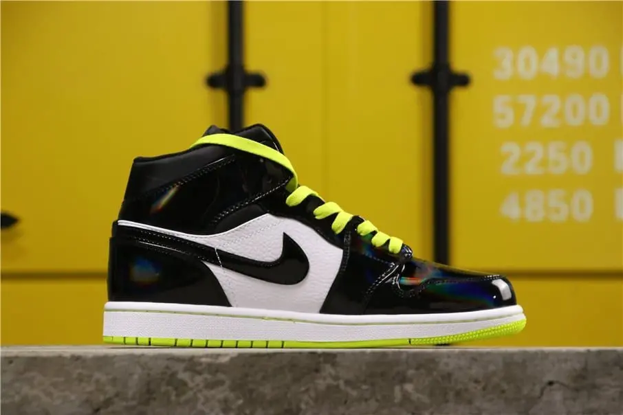 Giày Nike Jordan 1 Mid Black Cyber 'Mystic Green' BQ6931-003 - Ảnh 4