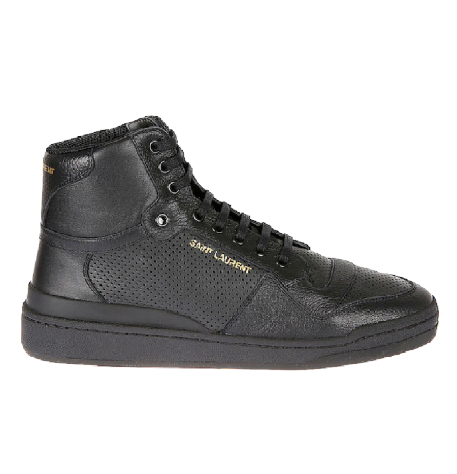Giày Saint Laurent SL24 Mid Top Sneaker Black 61061804LB11000