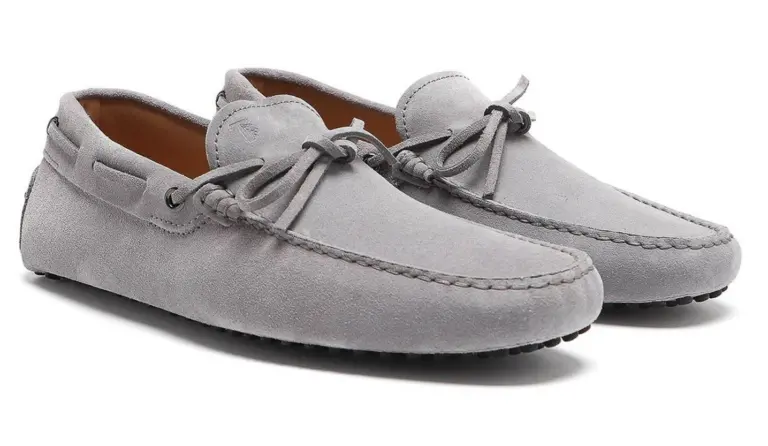 Giày Tod’s Gommino Driving Shoes In Suede Grey XXM0GW05470RE0B414 - Ảnh 6