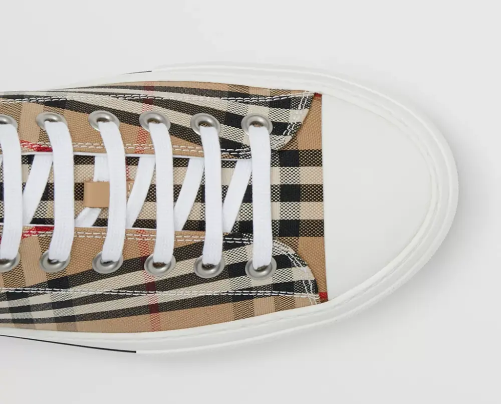 Giày Burberry Vintage Check Cotton 'Beige' 80497451 - Ảnh 5