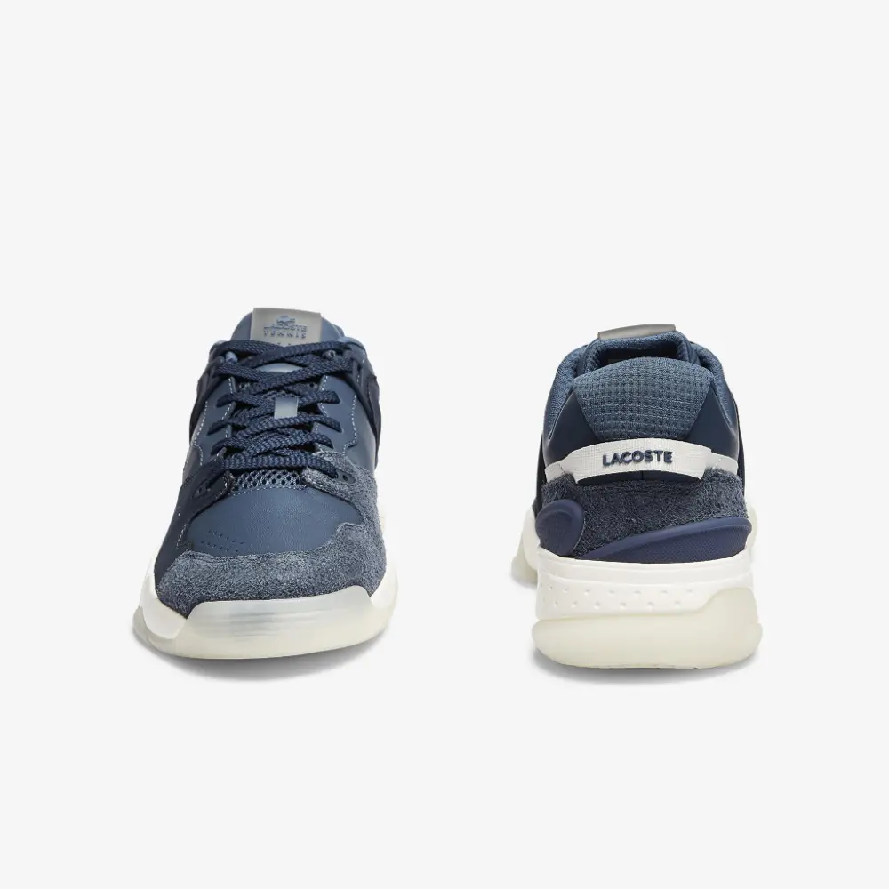 Giày Lacoste Mens T-Point Leather And Suede Trainners RZ0101M51C-ND1 - Ảnh 4