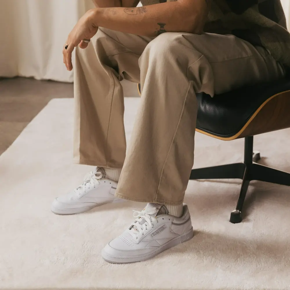 Giày Reebok Eames Office x Club C 85 'Monotone Pack - White' GY1066 - Ảnh 4