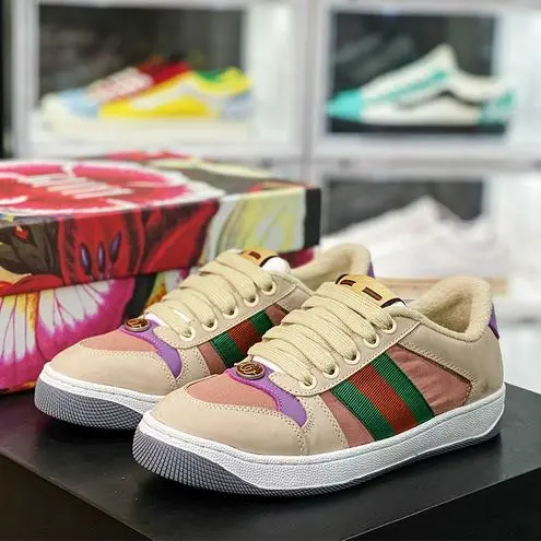 Giày Gucci Wmns Screener 'Pink Green Orange' 577684-9W880-2596 - Ảnh 6