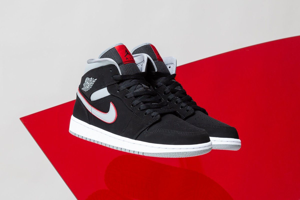 Giày Nike Air Jordan 1 Mid 'Particle Grey' 554724-060 - Ảnh 4