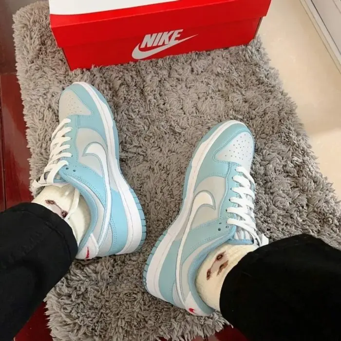 Giày Nike Dunk Low Retro 'Fleece Swoosh Blue' FB1871-011 - Ảnh 5