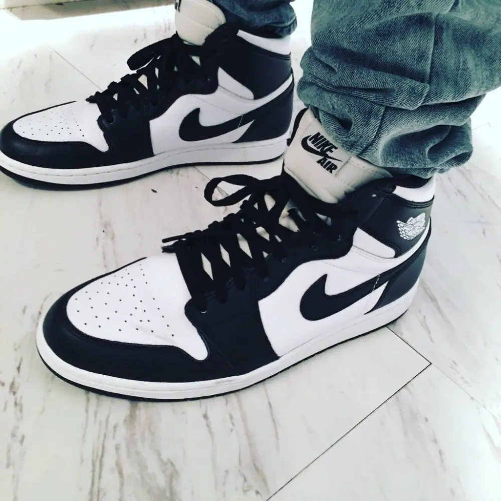 Giày Nike Air Jordan 1 Retro High OG 'Black White' 555088-010 - Ảnh 6