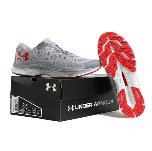 Giày Under Armour Charged Bandit 6 'Mod Grey Versa Red' 3023019-104 - Ảnh 3