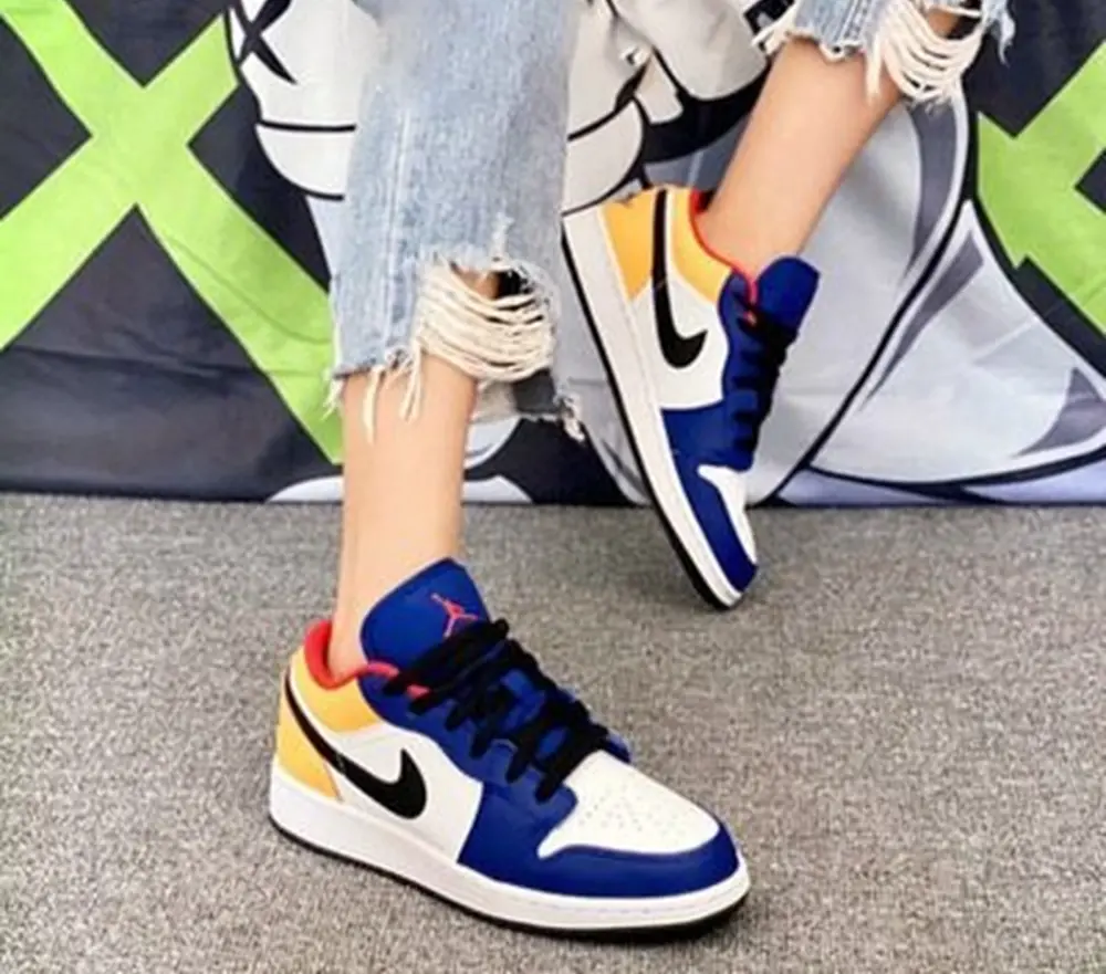 Giày Nike Air Jordan 1 Low 'Royal Yellow' 553558-123 - Ảnh 4