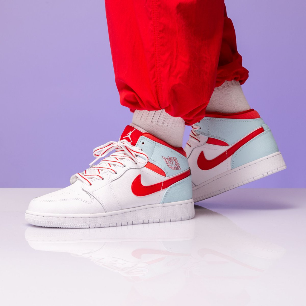 Giày Nike Air Jordan 1 Mid GS 'Topaz Mist' 555112-104 - Ảnh 6