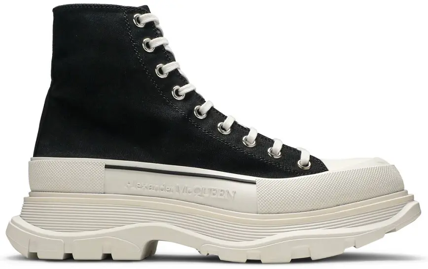 Giày Alexander McQueen Tread Slick Boots 'Black White' 604254-W4L32-1070