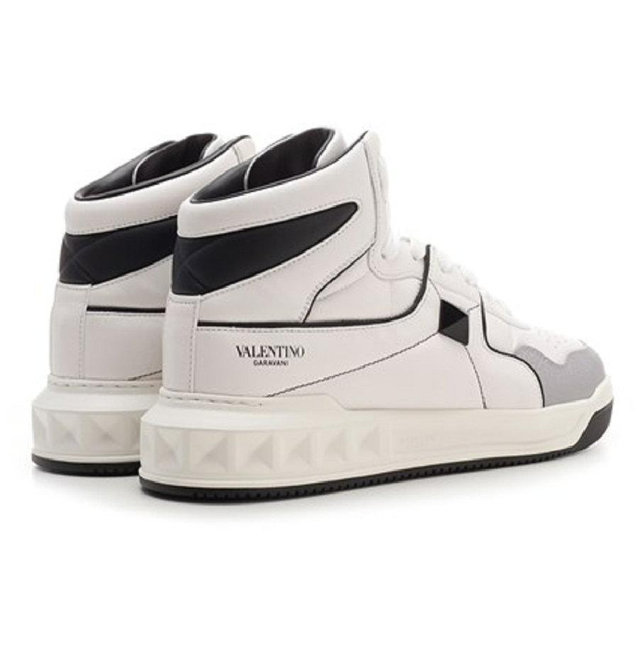 Giày Valentino Garavani One Stud Nappa Mid Top WY2S0E63NWN0N2 - Ảnh 4