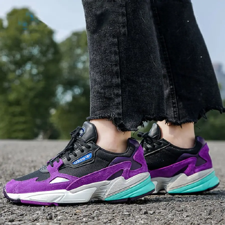 Alternative view of Giày Adidas Falcon 'Purple Black' CG6216