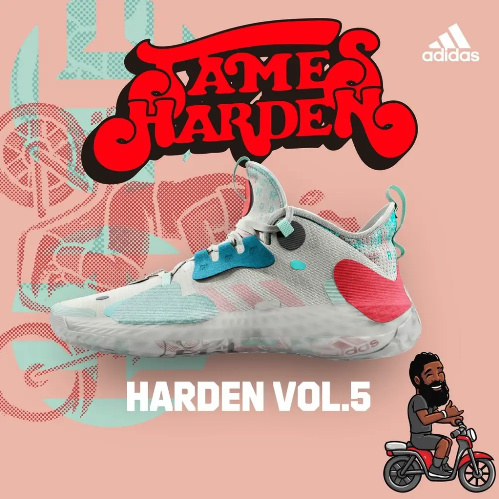 Alternative view of Giày Adidas Harden Vol. 5 Futurenatural 'Multicolor' FZ4405