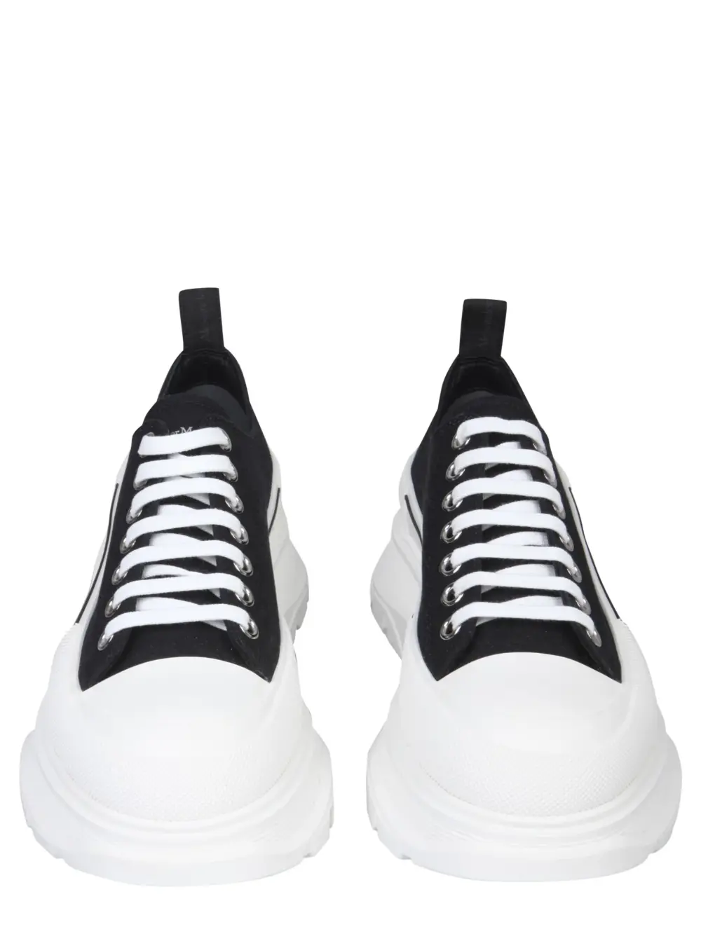 Giày Alexander McQueen Tread Slick Lace Up 'Black White' 604257-W4MV2-1070 - Ảnh 7