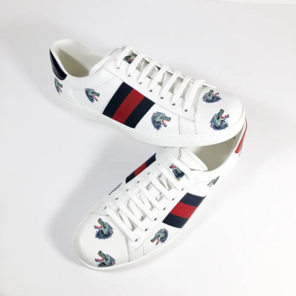 Giày Gucci Ace Leather 'Wolf' 386750-0H810-9082 - Ảnh 5