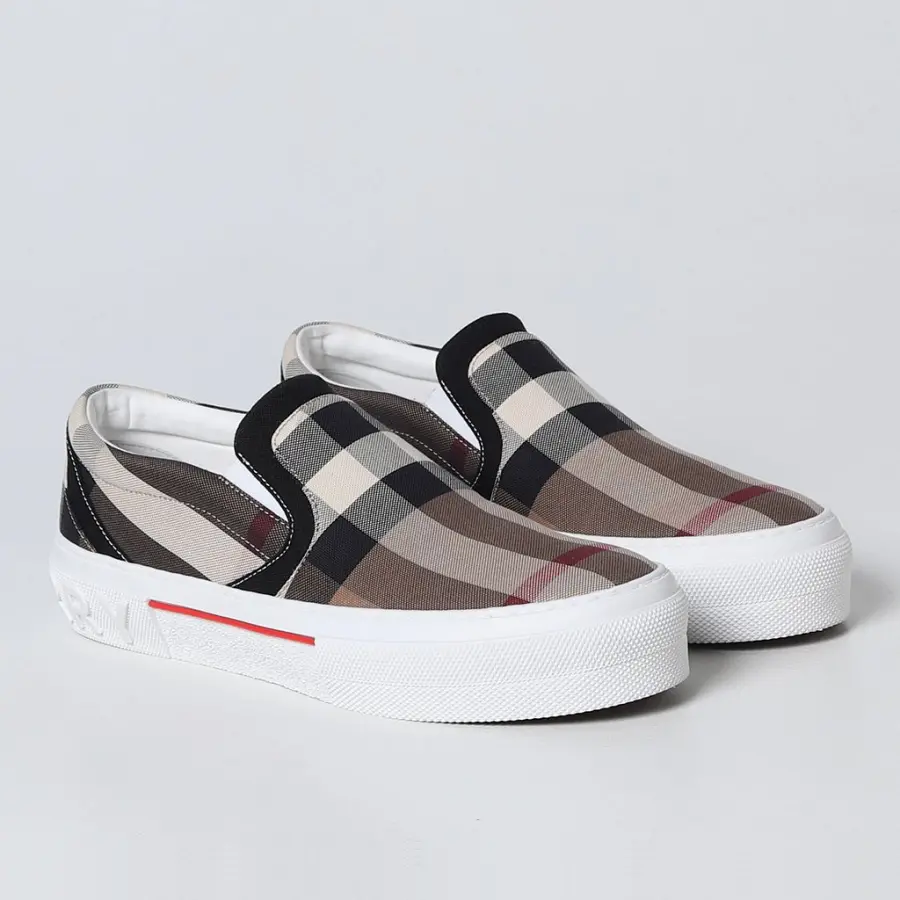 Giày Burberry Checked Slip-on 'Brown' 8056762 - Ảnh 3