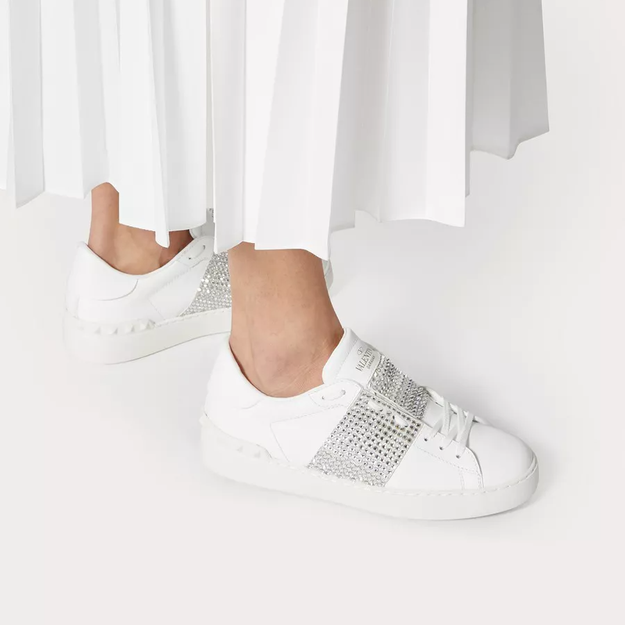 Giày Valentino Wmns Open Sneaker 'White Crystals' WW2S0781ZZCE42 - Ảnh 2