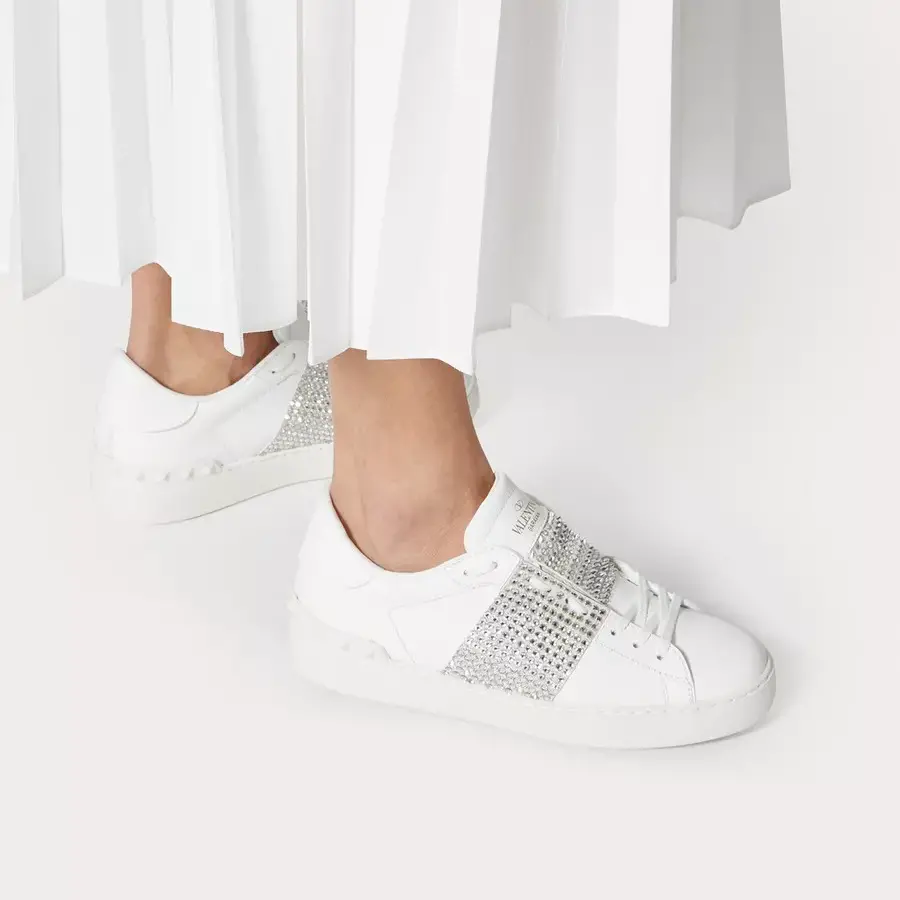 Alternative view of Giày Valentino Wmns Open Sneaker 'White Crystals' WW2S0781ZZCE42