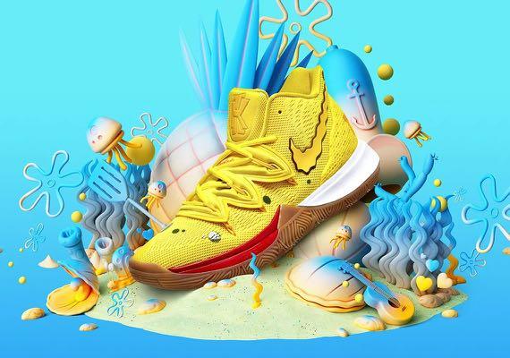 Giày Nike SpongeBob SquarePants x Kyrie 5 'SpongeBob' CJ9651-700 - Ảnh 2