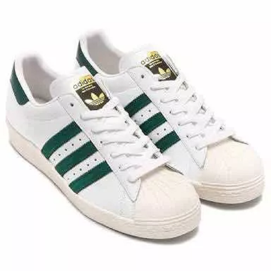 Giày Adidas Originals Superstar 80s 'White Green' BB2230 - Ảnh 4