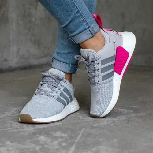 Giày Adidas NMD R2 'Grey Shock Pink' BY9317 - Ảnh 3